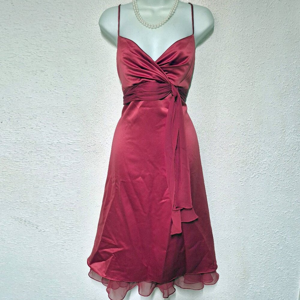 GOWN,  Red with ruffles in size 10